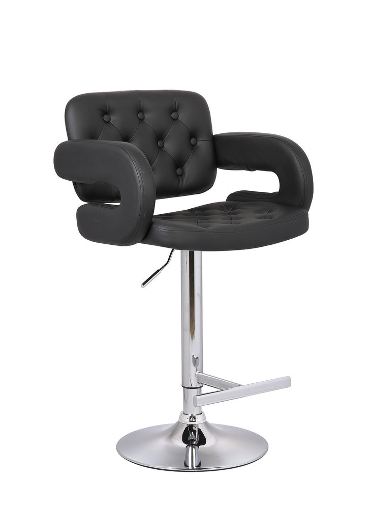 Doretta Black PU Leather Barstool AC Pacific