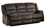 Jarita Chocolate Vinyl Manual Recliner Sofa