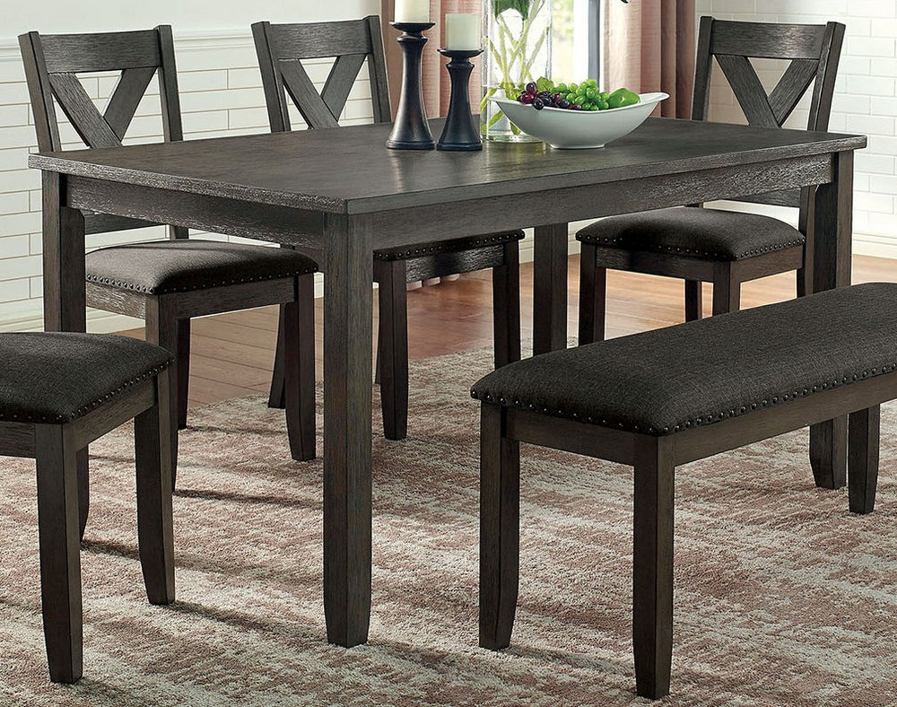 Cilgerran I Gray Wood Rectangular Dining Table