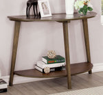 Uriel Dark Oak Wood Sofa Table w/Glass Insert