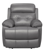 Lambent Dark Gray Leather Manual Recliner