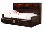 Phoenix Cappuccino Twin Bookcase Storage Daybed