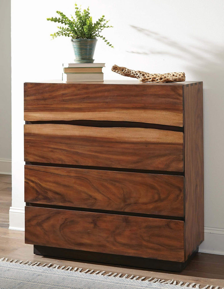 Madden Smokey Walnut/Coffee Bean Wood 4-Drawer Chest