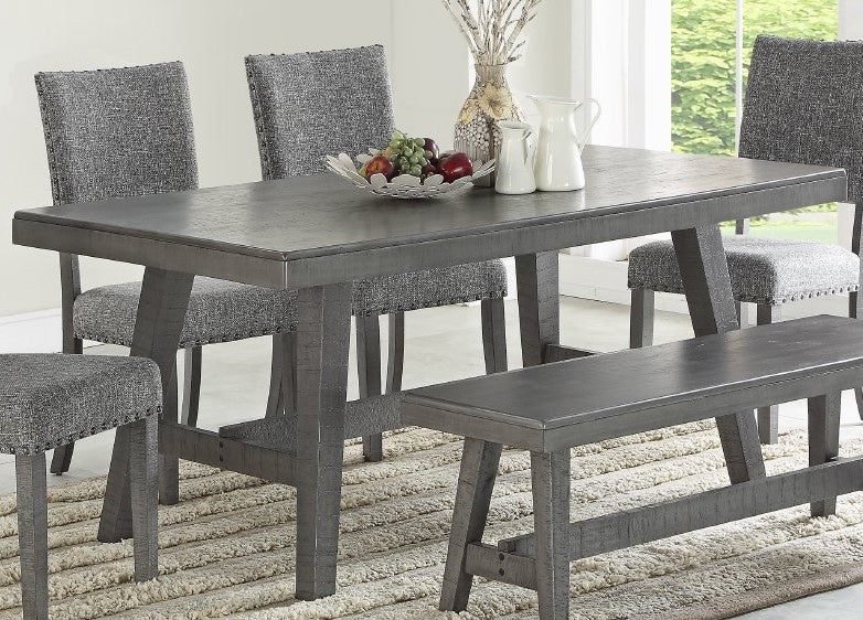 Ophelia II Gray Wood Rectangular Dining Table