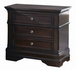 Cambridge Cappuccino Wood 3-Drawer Nightstand