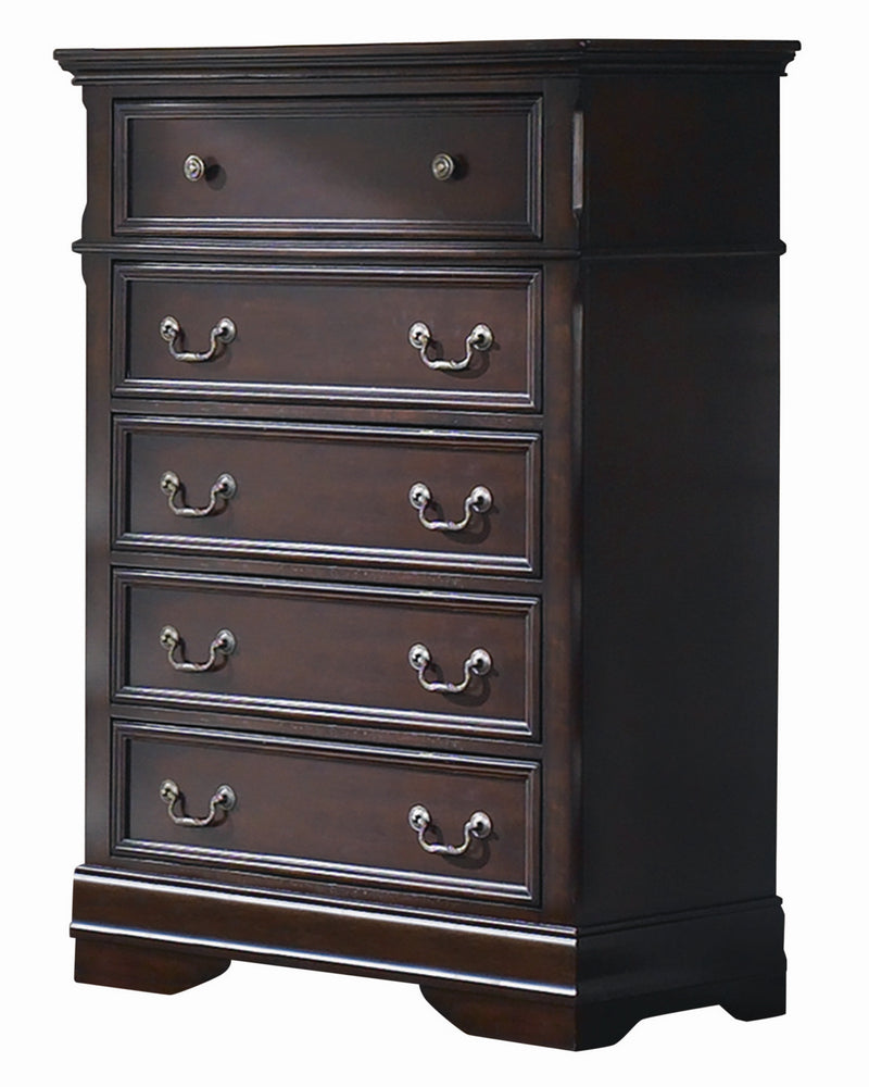 Cambridge Cappuccino Wood 5-Drawer Chest