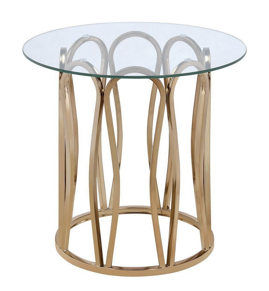 Ensley Chocolate Chrome End Table