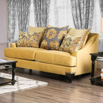 Viscontti Gold & Gray Premium Velvet Loveseat