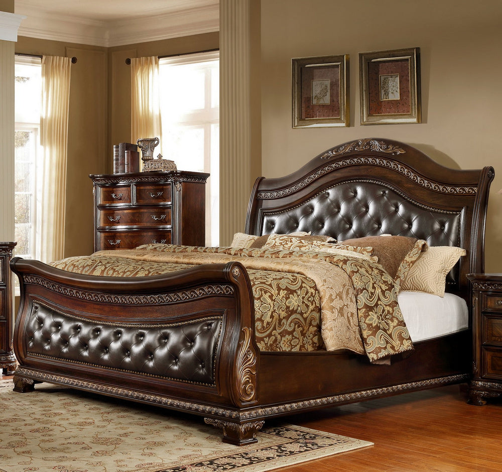 Cinzia Rich Cherry Queen Bed (Oversized)