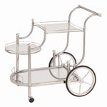 Severina Clear Glass/Chrome Metal Serving Kart