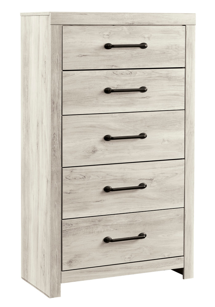 Cambeck Whitewash Wood 5-Drawer Chest