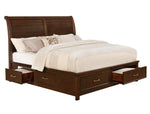 Barstow Pinot Noir Wood Queen Sleigh Storage Bed