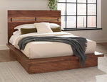 Madden Smokey Walnut Wood King Platform Bed (Oversized)