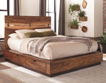 Madden Smokey Walnut Wood King Storage Bed (Oversized)