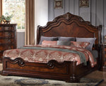Sara Walnut Wood King Bed (Oversized)