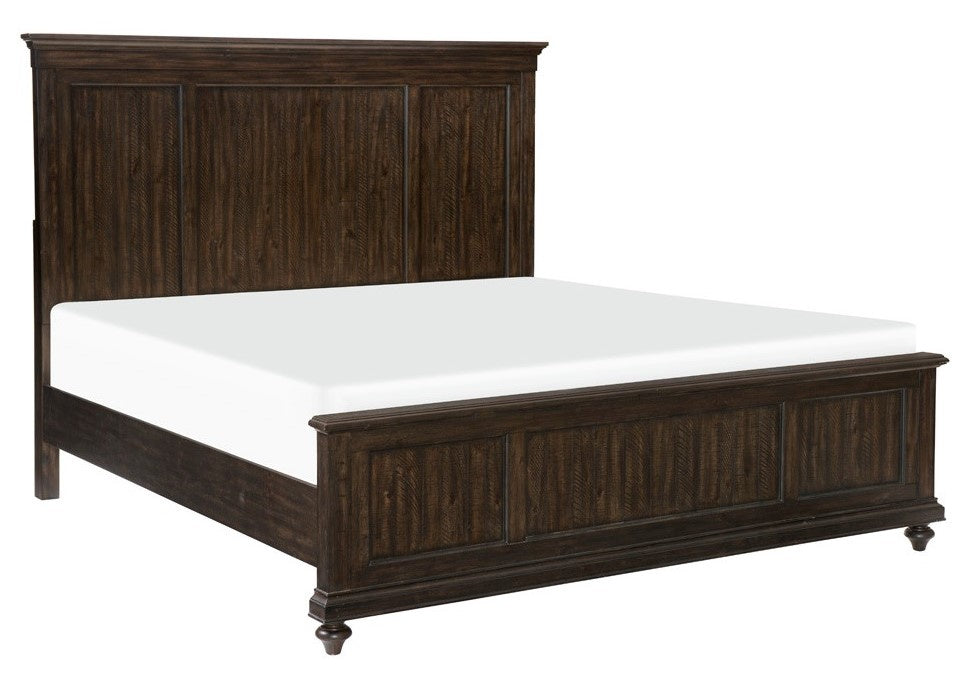 Cardano Driftwood Charcoal Wood Queen Bed