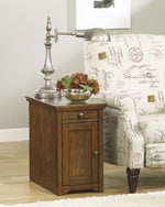 Laflorn Brown Wood Chair Side End Table