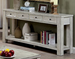 Meadow Antique White Wood Sofa Table