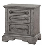 Artesia Natural Wood Nightstand with 3 Drawers