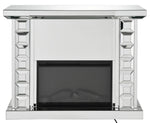 Dominic Mirrored Console Table with Fireplace