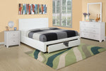 Carla 5-Pc White Faux Leather/Wood Queen Storage Bed Set