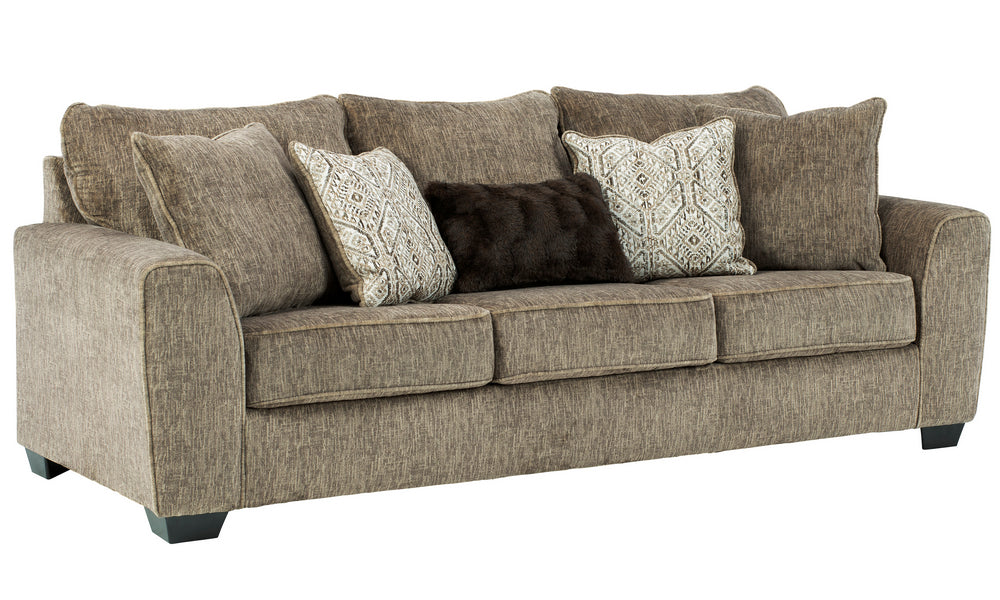 Olin Chocolate Fabric Sofa (Oversized)