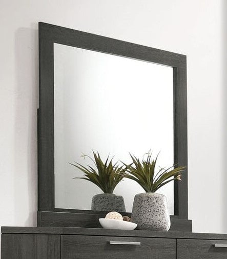 Lantha Gray Oak Wood Frame/Glass Dresser Mirror