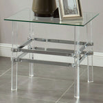 Trofa Clear Glass/Acrylic End Table