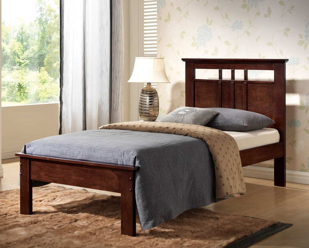 Donato Cappuccino Poplar Wood Twin Bed