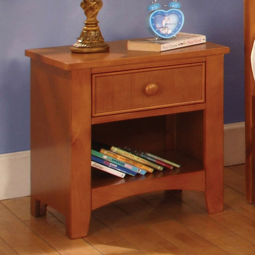 Omnus Oak Wood Nightstand