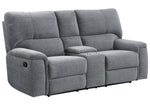 Dickinson Charcoal Fabric Manual Recliner Loveseat