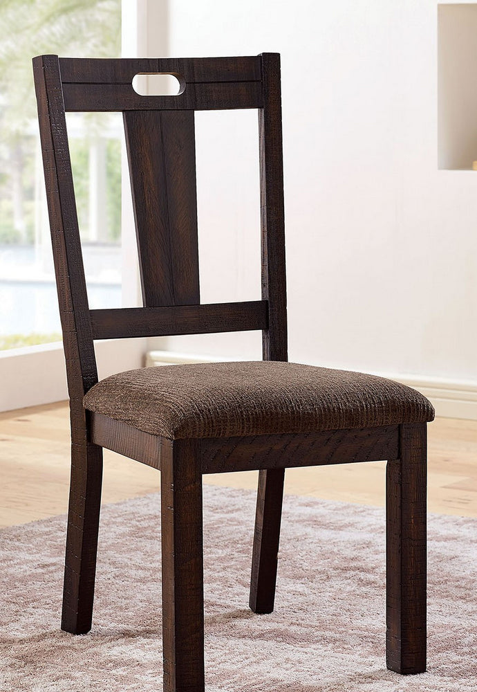 Brinley 2 Ash Brown Fabric/Walnut Side Chairs