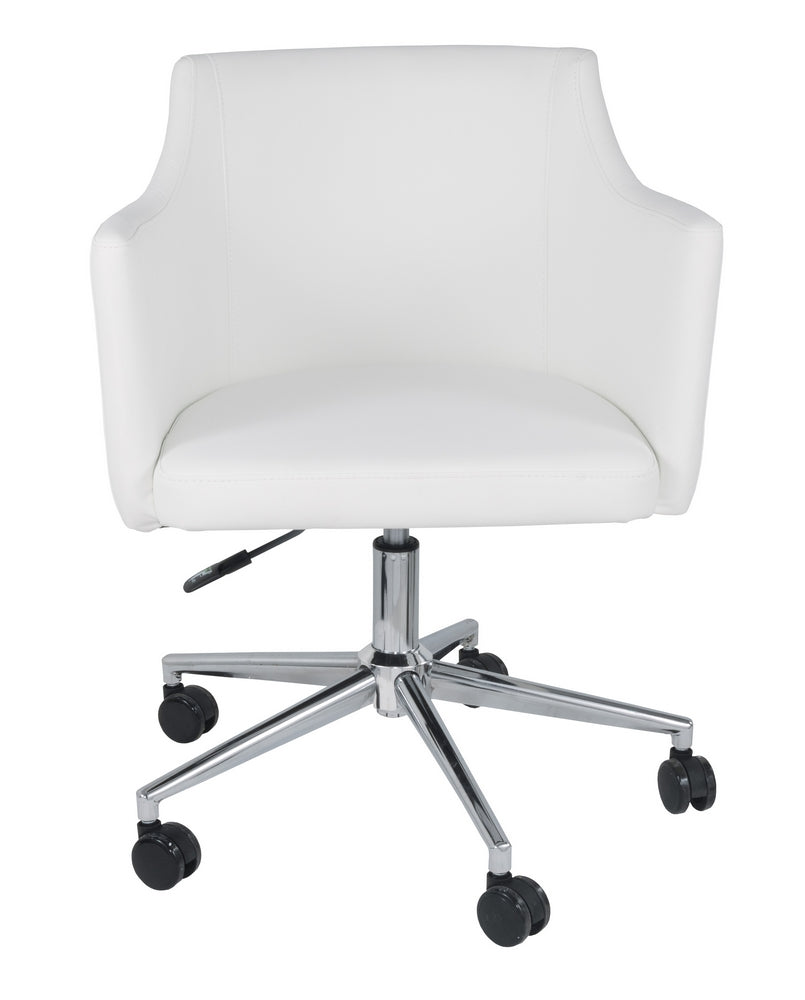 Baraga White Home Office Swivel Desk Chair