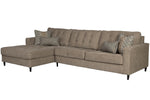 Flintshire 2-Pc Auburn Fabric LAF Sectional