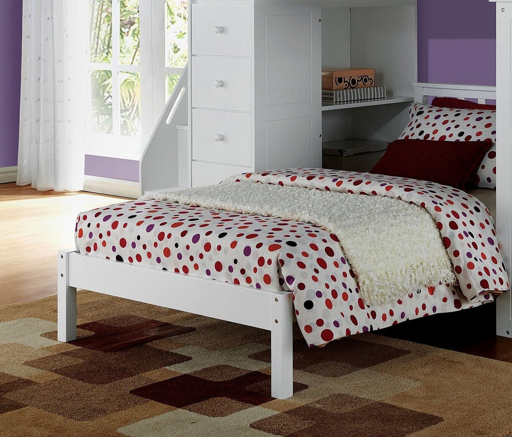 Freya White Wood Twin Bed