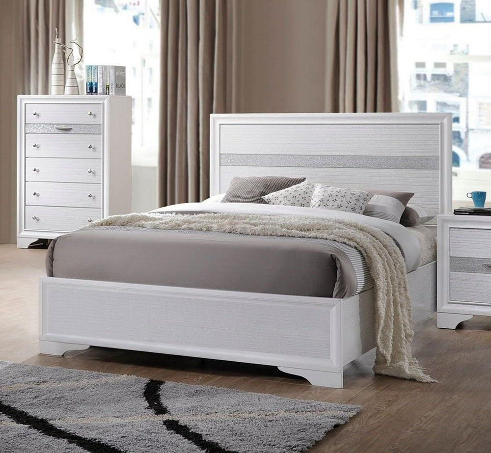 Naima White Acrylic/Wood Twin Bed