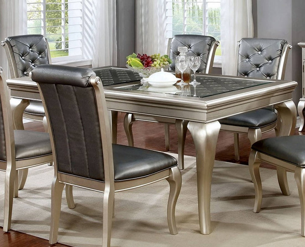 Amina Champagne Wood Dining Table