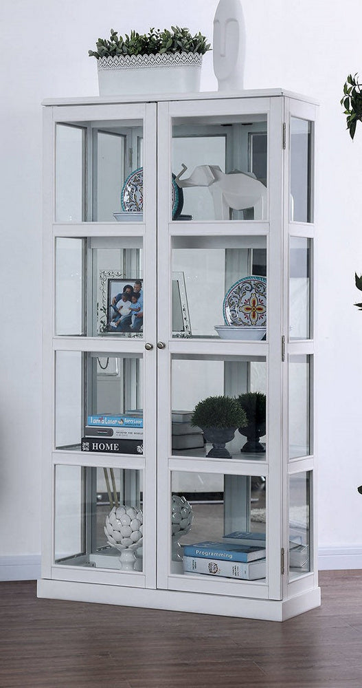Vilas White Wood/Glass Curio Aetna Stores