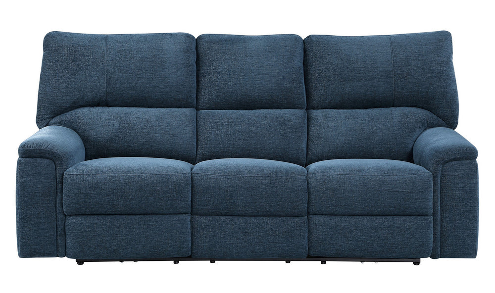 Dickinson Indigo Chenille Fabric Manual Recliner Sofa