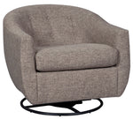 Upshur Taupe Swivel Glider Accent Chair