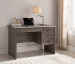 Giada Distressed Grey Wood 3-Drawer Writing Desk