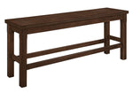 Schleiger Dark Brown Wood Counter Height Bench