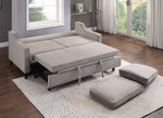 Adelia Cobblestone Velvet Fabric Convertible Sofa