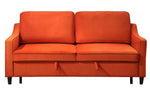 Adelia Orange Velvet Fabric Convertible Studio Sofa