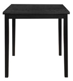 Adina Black Wood Square Counter Height Table