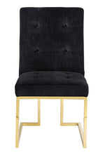 Akiko 2 Black Velvet Upholstered Side Chairs