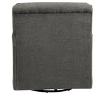 Alcona Charcoal Fabric Swivel Glider Accent Chair