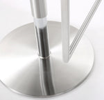 Amalfi Grey Vegan Leather/Metal Adjustable Bar Stool
