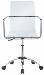 Amaturo Clear Acrylic Office Chair with Chrome Base