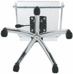 Amaturo Clear Acrylic Office Chair with Chrome Base